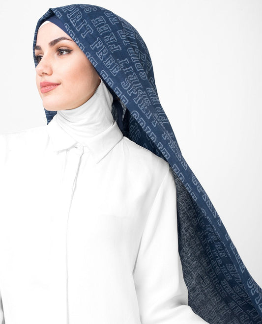 Navy Blue Free Spirit Hijab