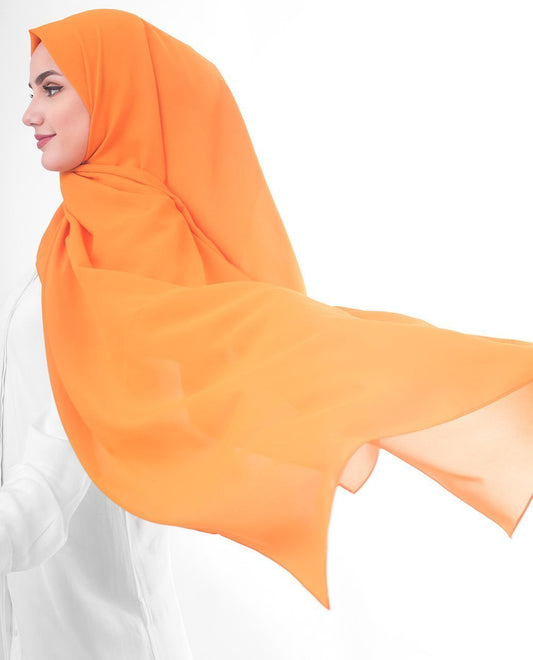 Orange Pepper Georgette Hijab