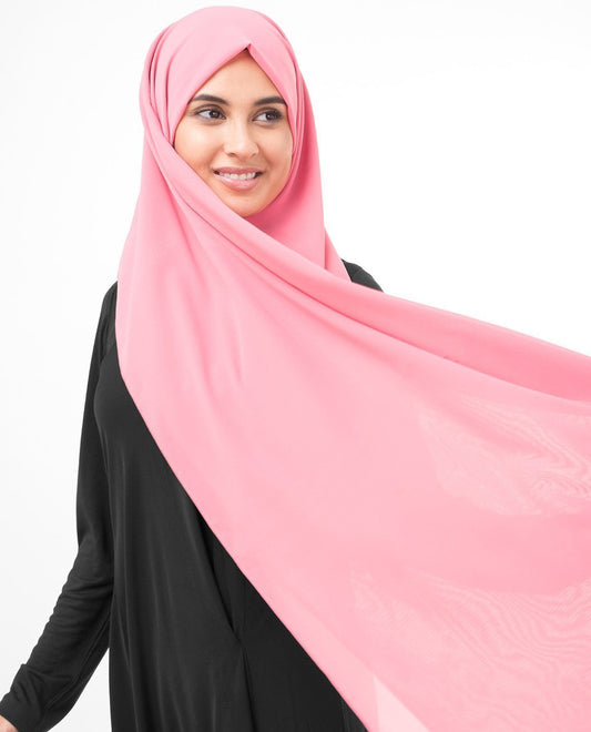 Strawberry Ice Pink Georgette Hijab