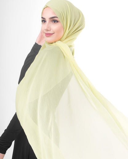 Tender Yellow Chiffon Hijab
