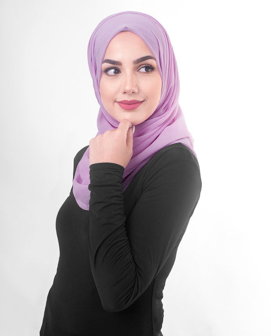 Violet Tulle Chiffon Hijab